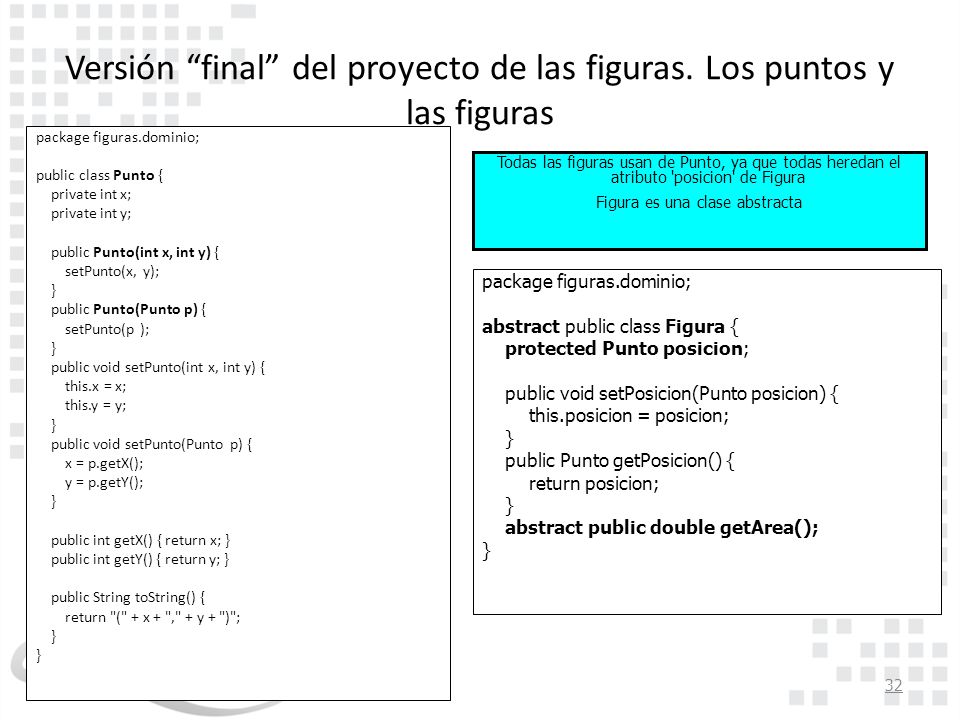 Versión final del proyecto de las figuras. Los puntos y las figuras