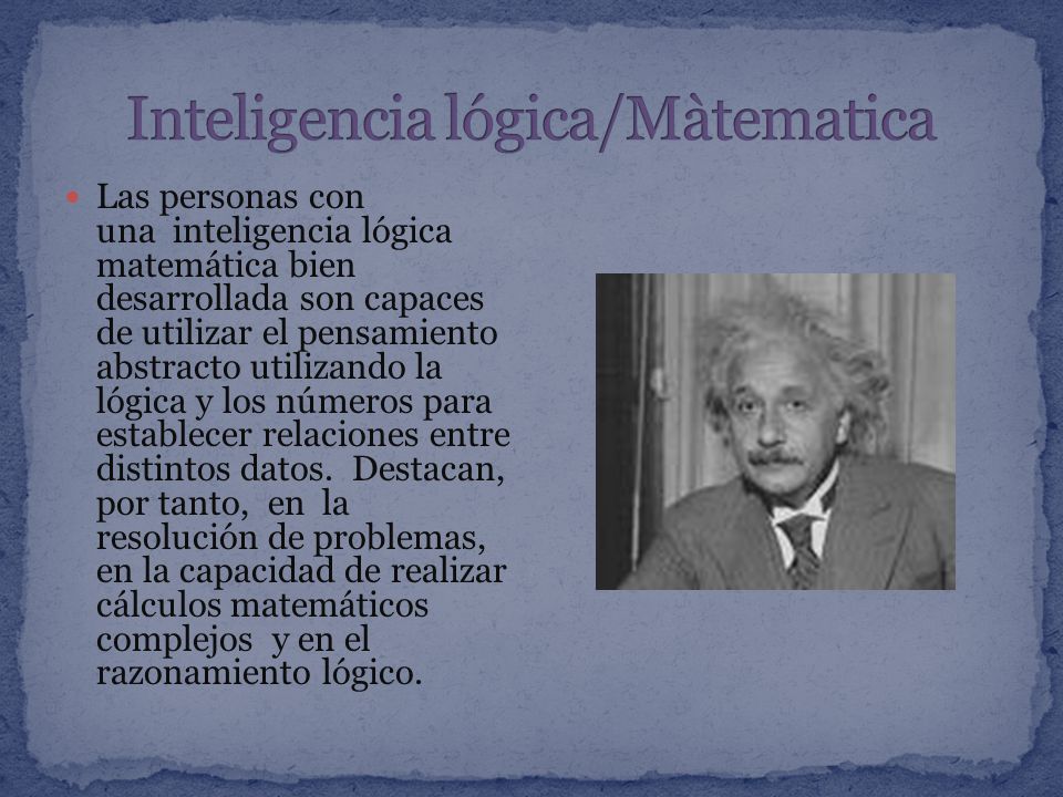 Inteligencia lógica/Màtematica