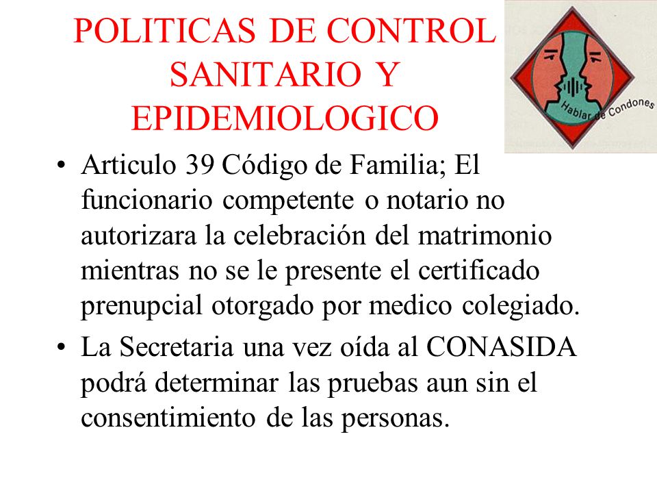 POLITICAS DE CONTROL SANITARIO Y EPIDEMIOLOGICO