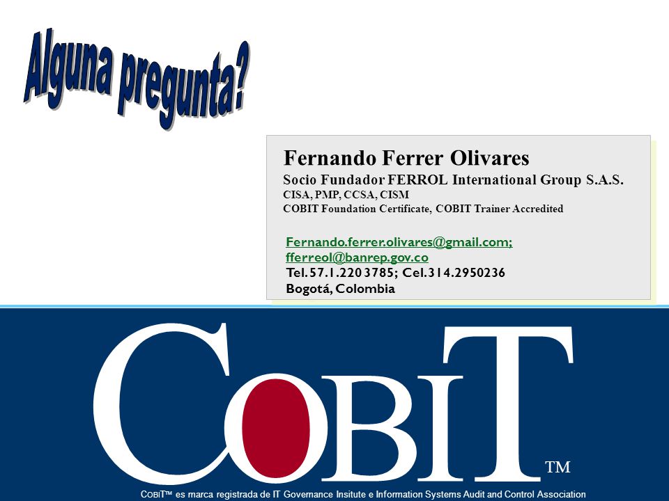C T O B I Alguna pregunta Fernando Ferrer Olivares TM
