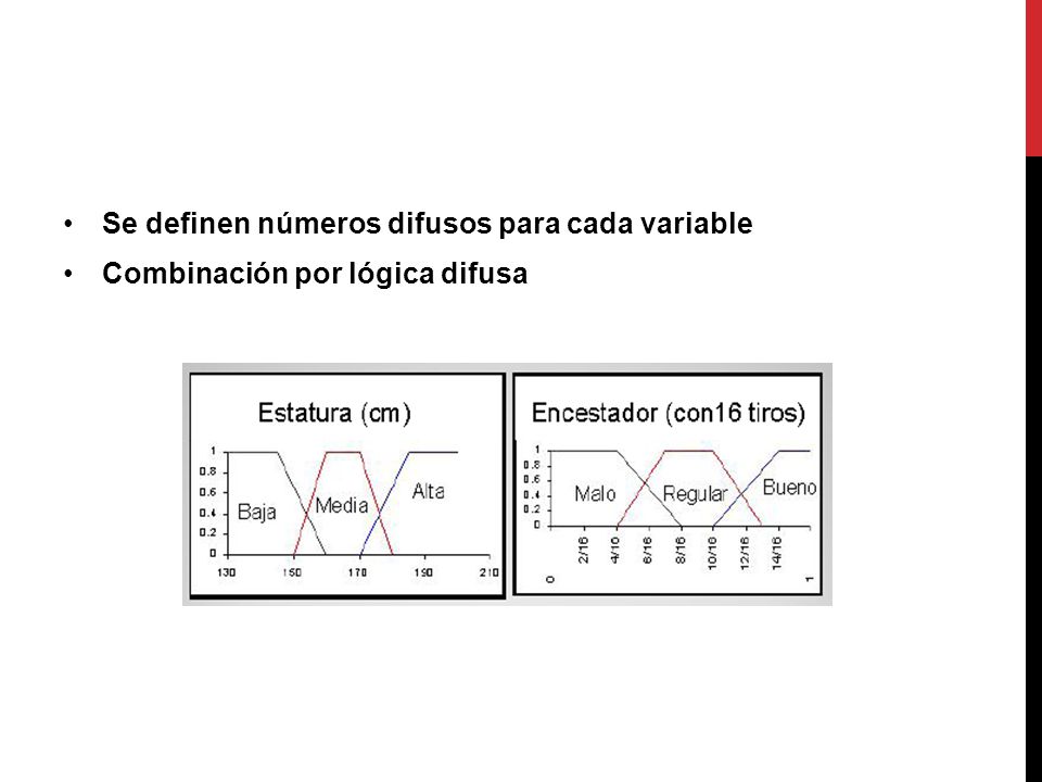 Se definen números difusos para cada variable