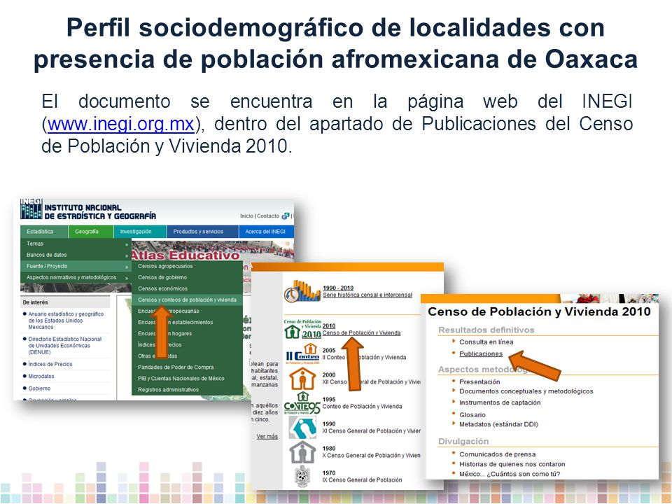 Perfil sociodemográfico de localidades con presencia de población afromexicana de Oaxaca
