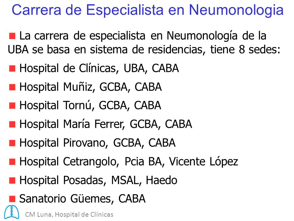 Carrera de Especialista en Neumonologia