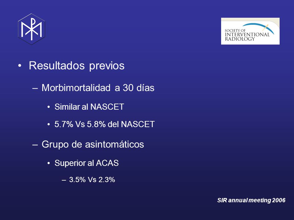 Resultados previos Morbimortalidad a 30 días Grupo de asintomáticos