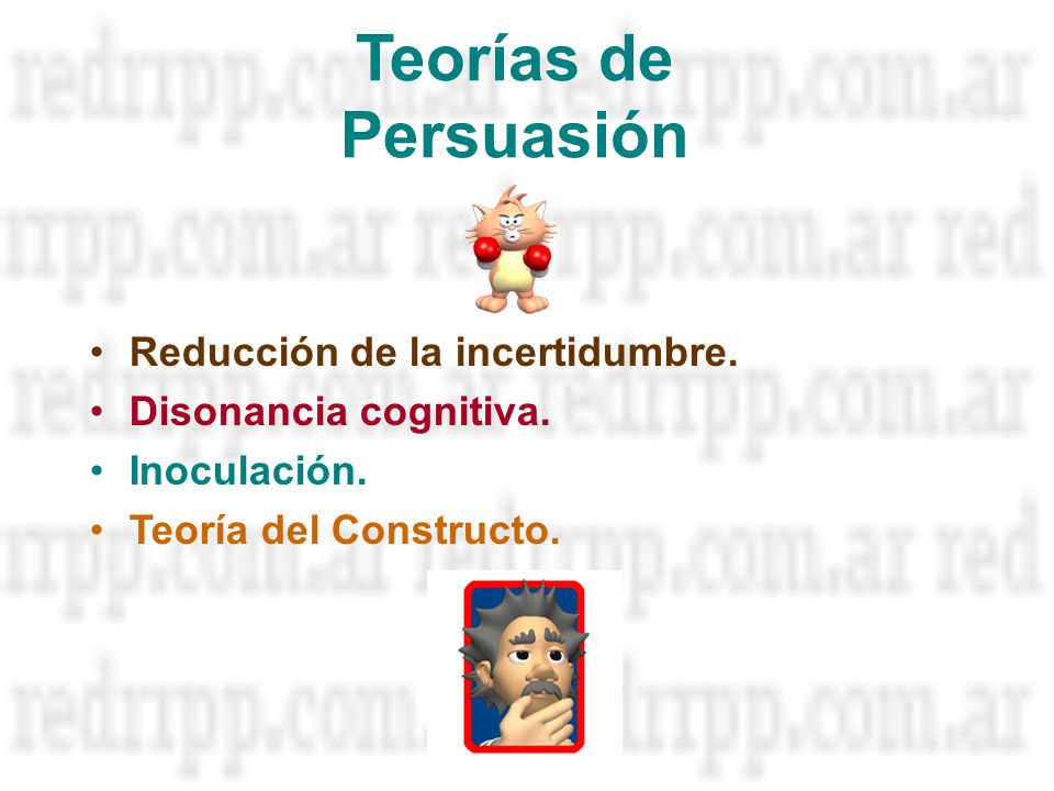 Teorías de Persuasión Reducción de la incertidumbre.