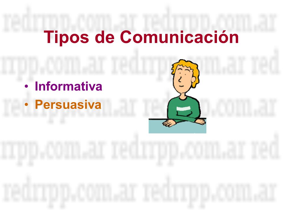 Tipos de Comunicación Informativa Persuasiva