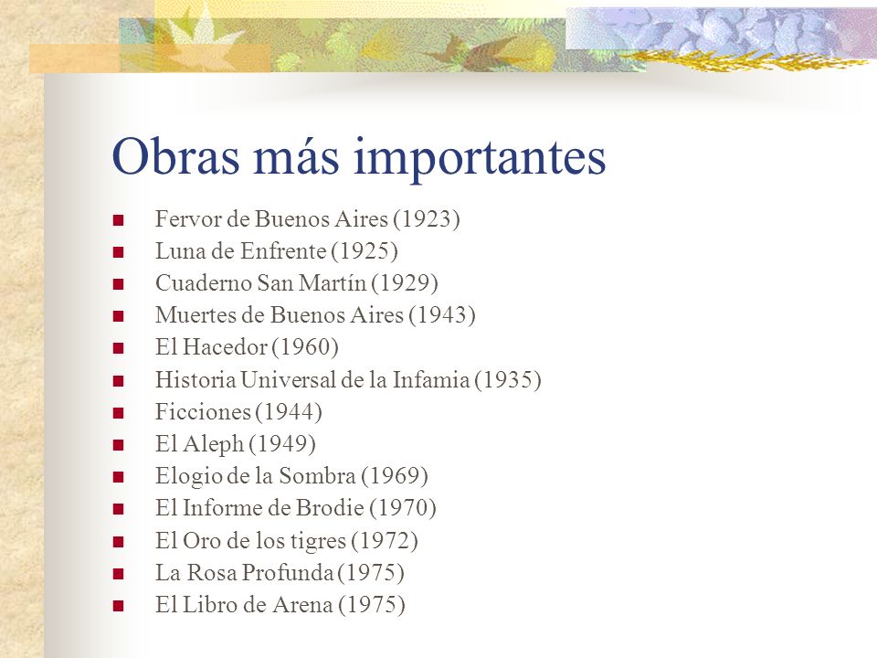 Obras más importantes Fervor de Buenos Aires (1923)