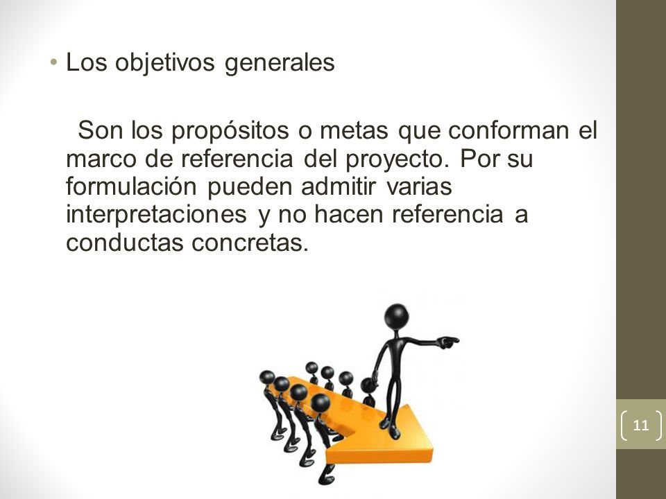 Los objetivos generales