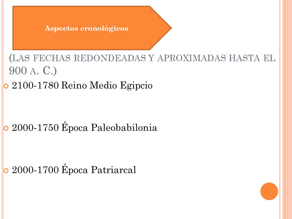(las fechas redondeadas y aproximadas hasta el 900 a. C.)