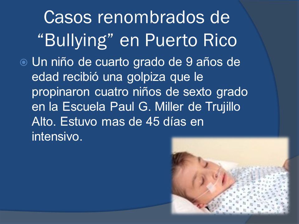 Casos renombrados de Bullying en Puerto Rico