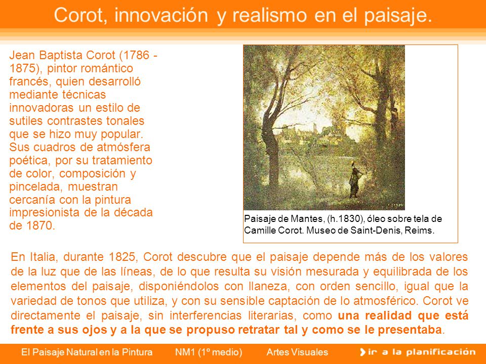 Corot, innovación y realismo en el paisaje.