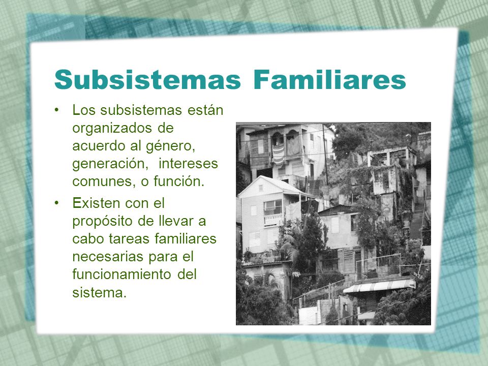 Subsistemas Familiares