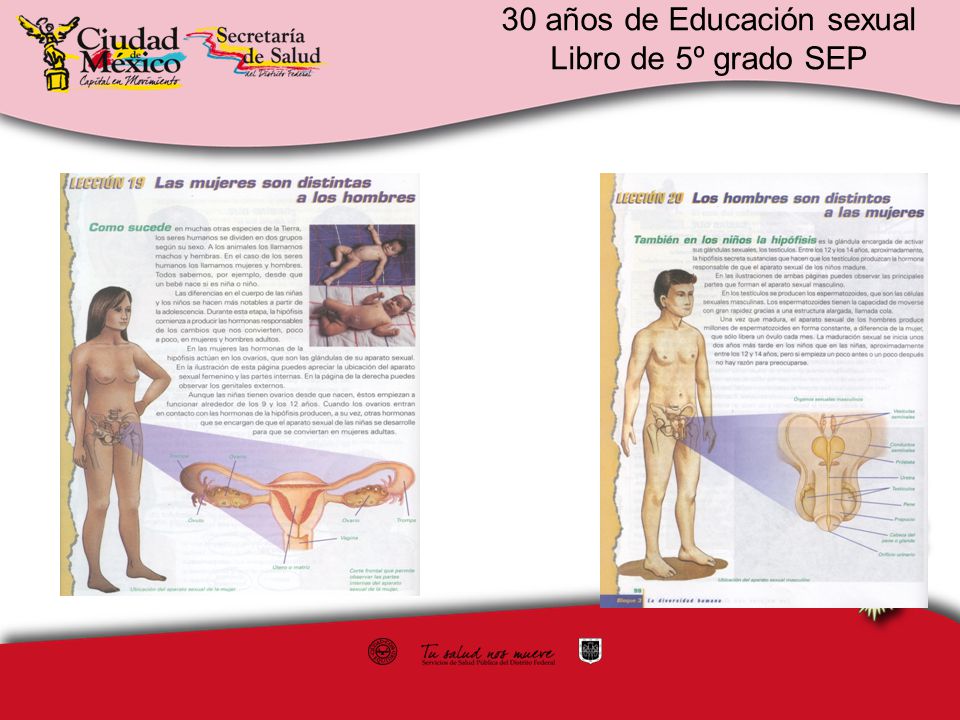 30 años de Educación sexual Libro de 5º grado SEP