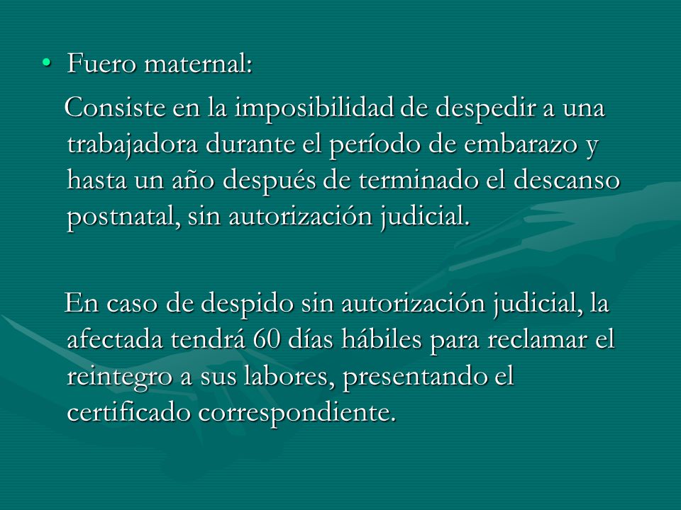 Fuero maternal: