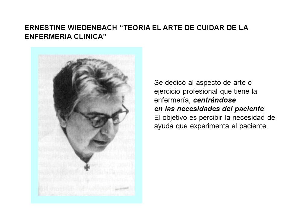 ERNESTINE WIEDENBACH TEORIA EL ARTE DE CUIDAR DE LA ENFERMERIA CLINICA