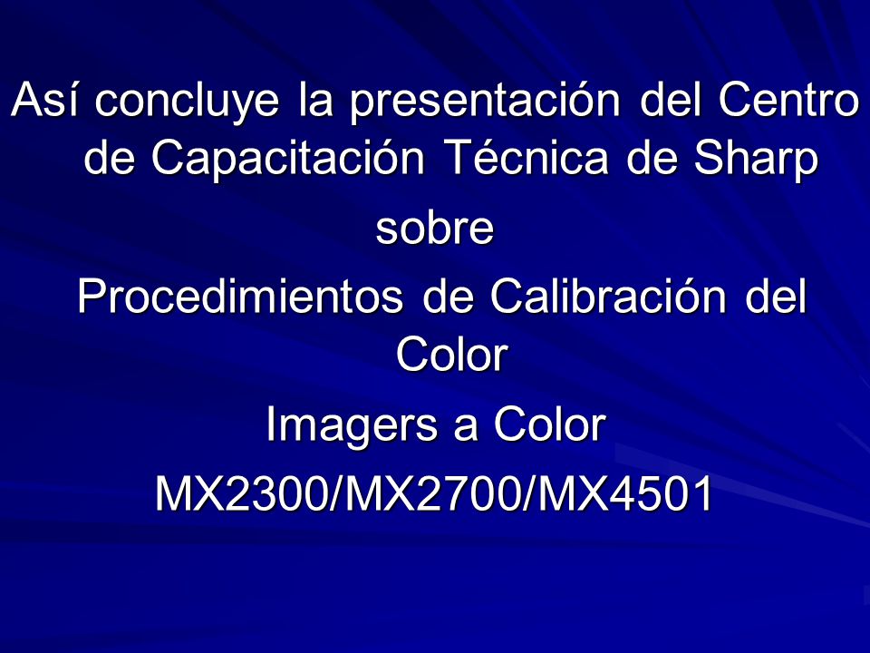 Procedimientos de Calibración del Color