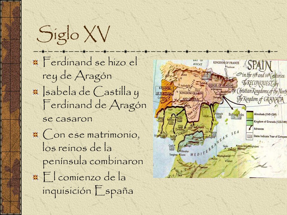 Siglo XV Ferdinand se hizo el rey de Aragón