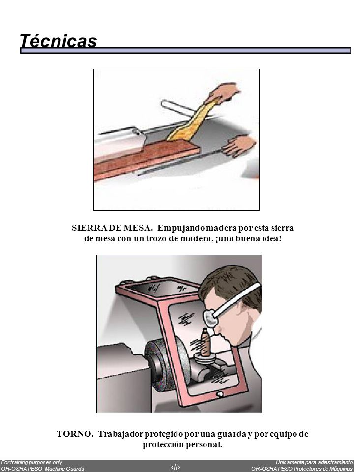 Técnicas SIERRA DE MESA. Empujando madera por esta sierra de mesa con un trozo de madera, ¡una buena idea!