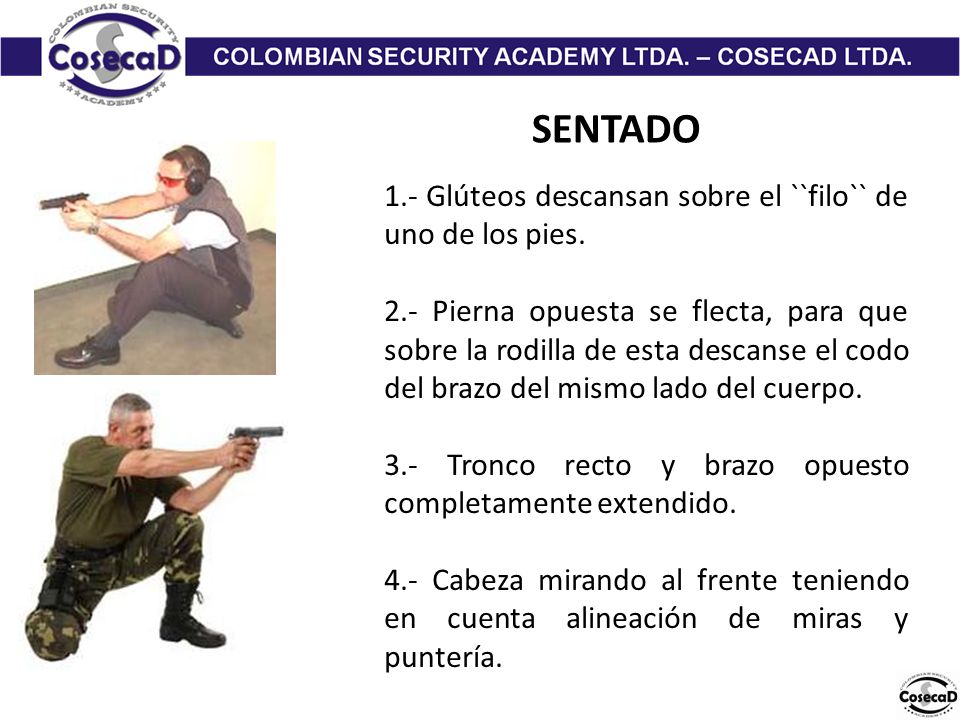 SENTADO 1.- Glúteos descansan sobre el ``filo`` de uno de los pies.