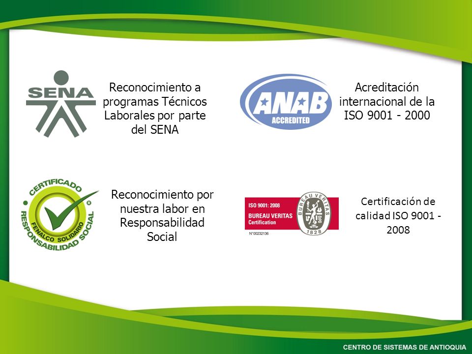 Reconocimiento a programas Técnicos Laborales por parte del SENA