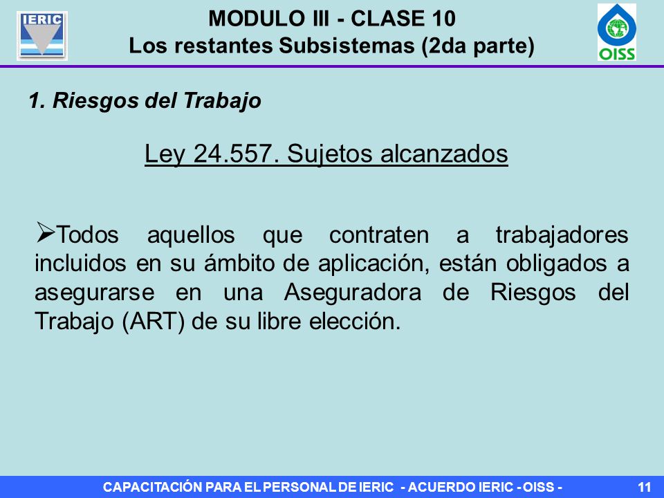Los restantes Subsistemas (2da parte)