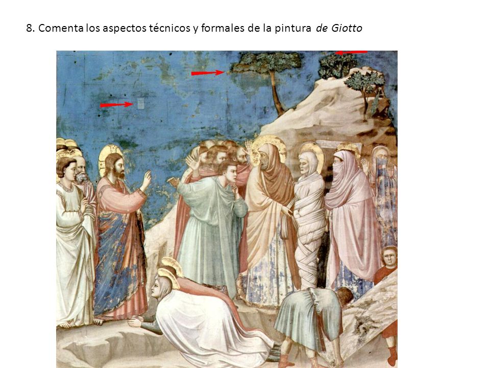 8. Comenta los aspectos técnicos y formales de la pintura de Giotto
