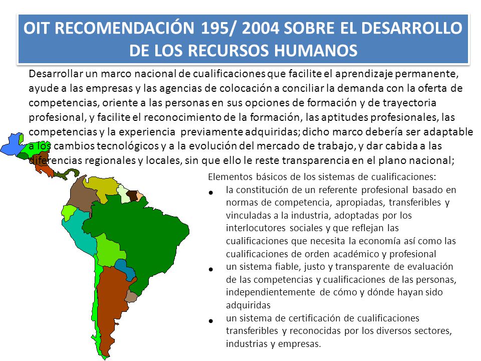 OIT RECOMENDACIÓN 195/ 2004 SOBRE EL DESARROLLO DE LOS RECURSOS HUMANOS