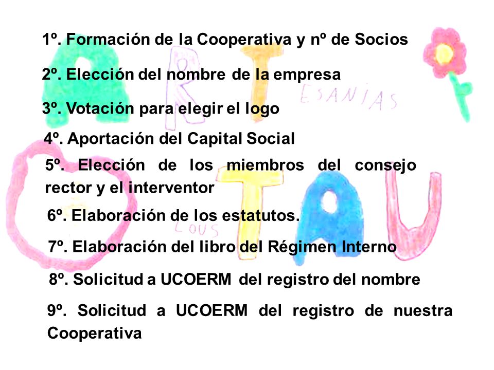 1º. Formación de la Cooperativa y nº de Socios
