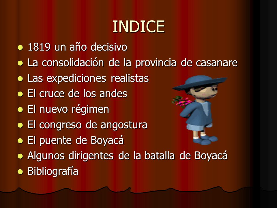 INDICE 1819 un año decisivo. La consolidación de la provincia de casanare. Las expediciones realistas.