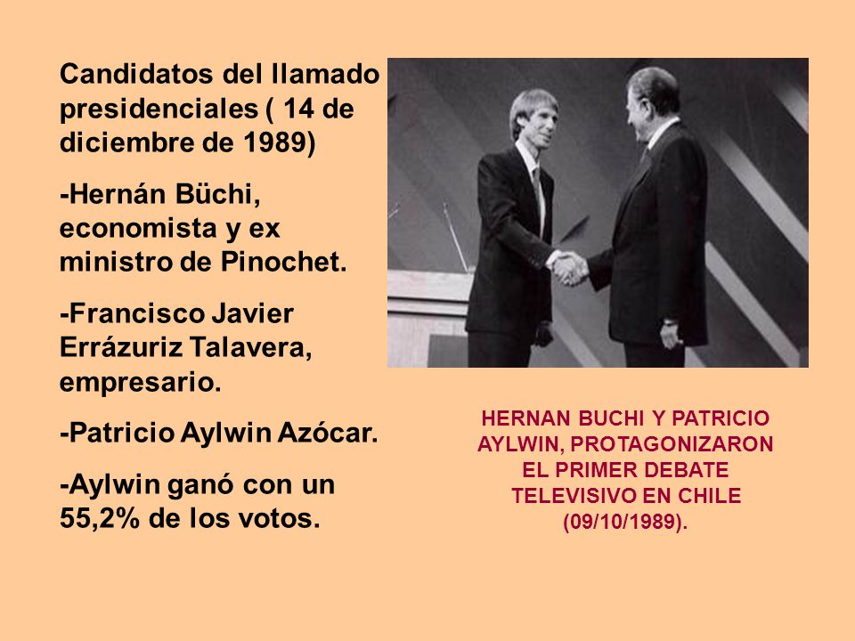Candidatos del llamado presidenciales ( 14 de diciembre de 1989)