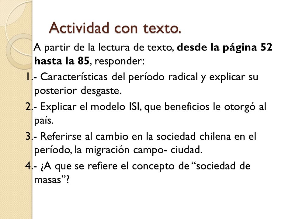 Actividad con texto.