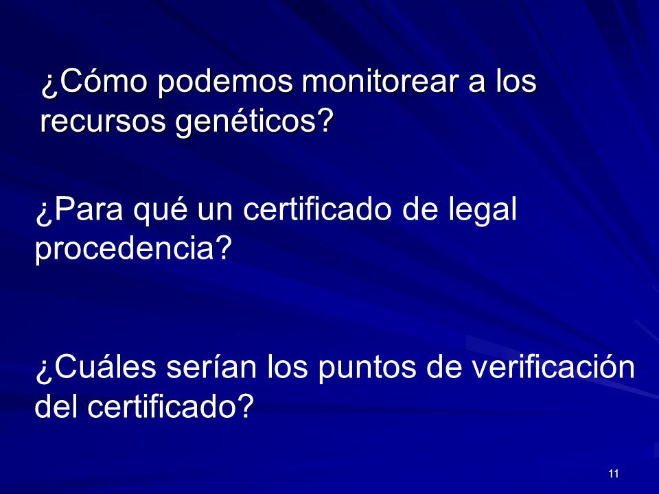 ¿Cómo podemos monitorear a los recursos genéticos