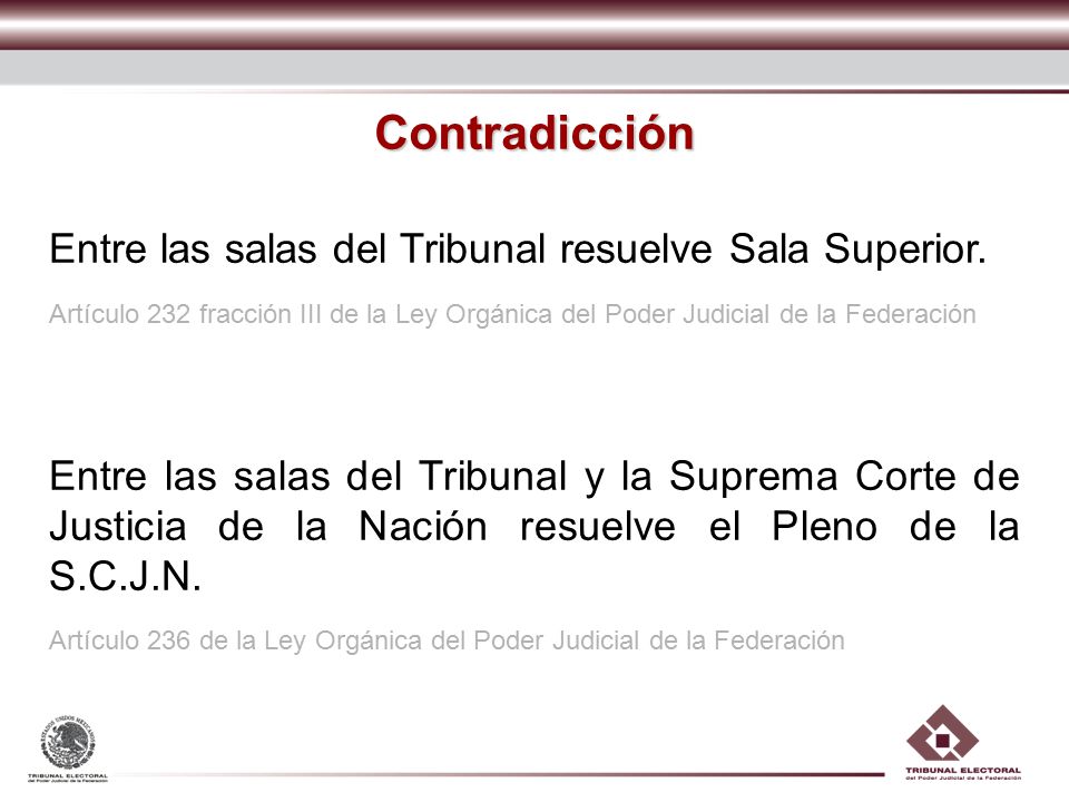 Contradicción Entre las salas del Tribunal resuelve Sala Superior.