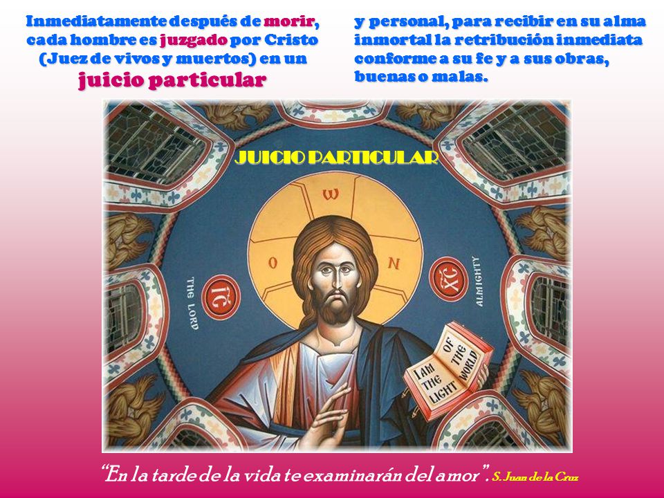 En la tarde de la vida te examinarán del amor . S. Juan de la Cruz