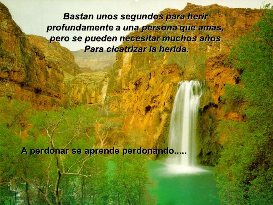 Bastan unos segundos para herir profundamente a una persona que amas,