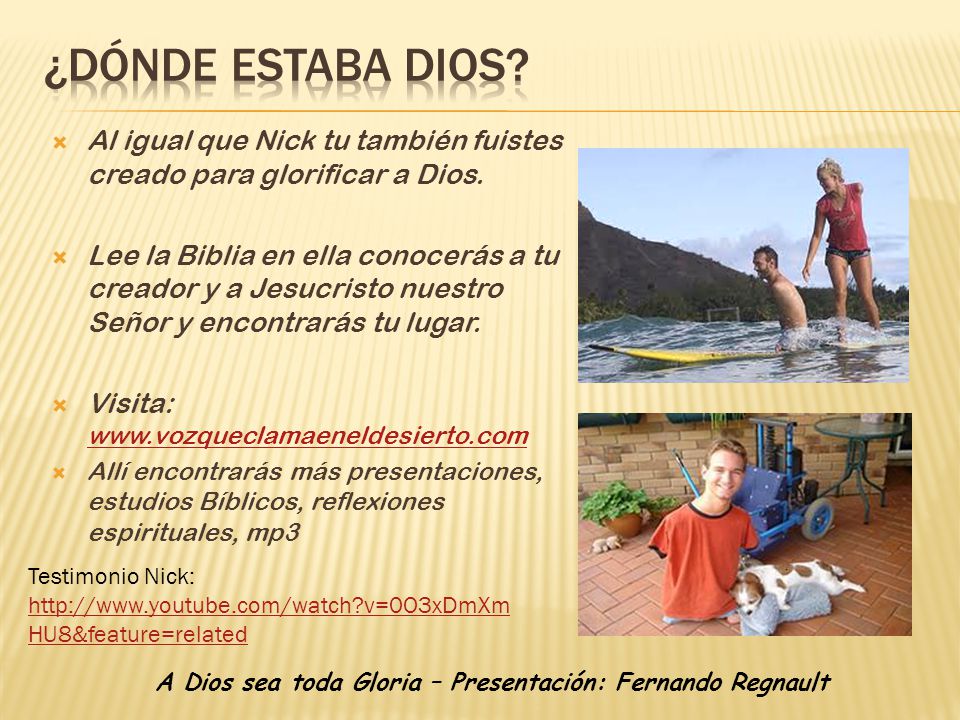A Dios sea toda Gloria – Presentación: Fernando Regnault