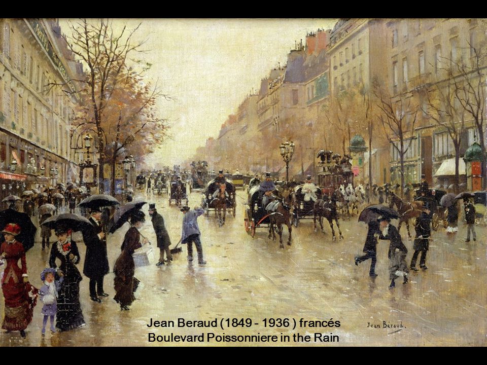 Jean Beraud ( ) francés Boulevard Poissonniere in the Rain