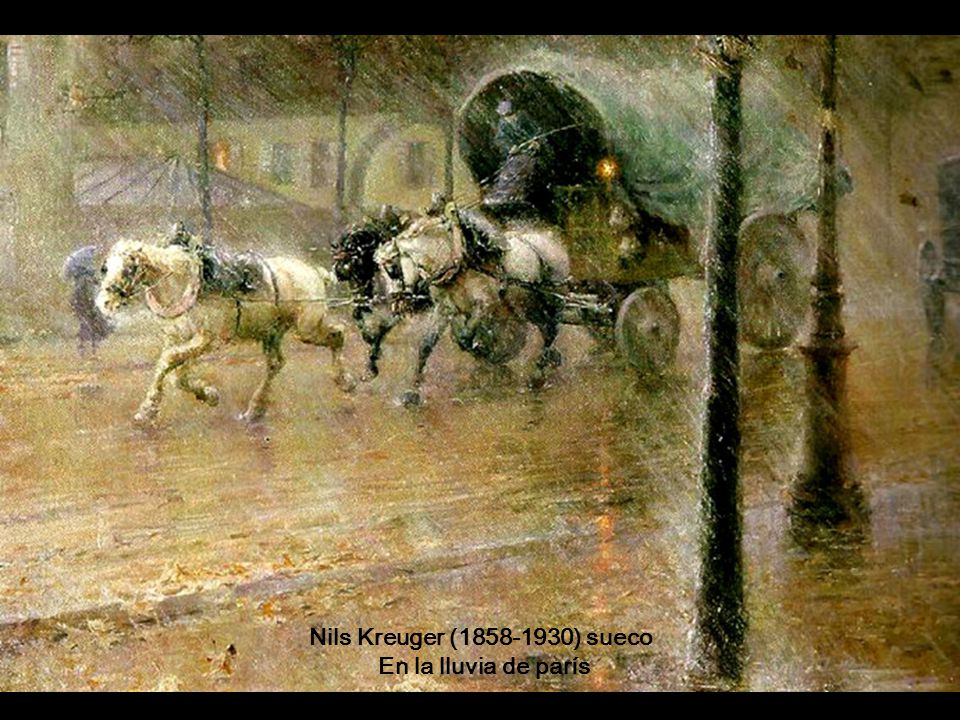 Nils Kreuger ( ) sueco En la lluvia de parís