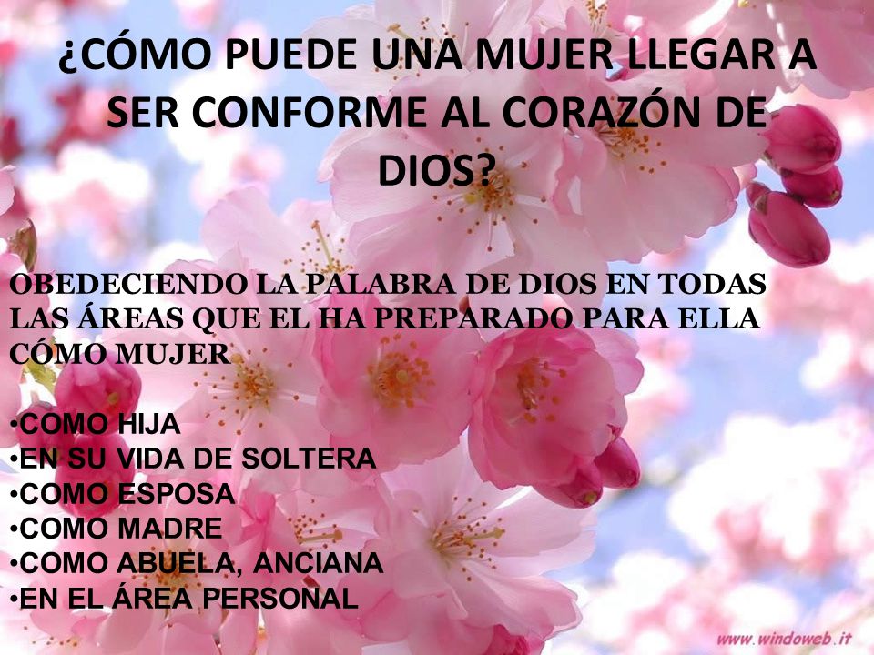 ¿CÓMO PUEDE UNA MUJER LLEGAR A SER CONFORME AL CORAZÓN DE DIOS