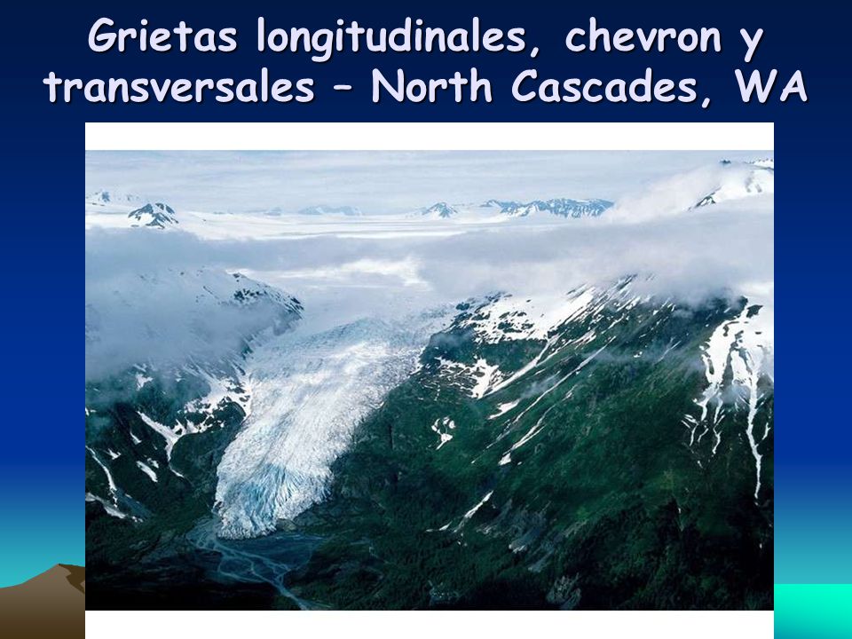 Grietas longitudinales, chevron y transversales – North Cascades, WA