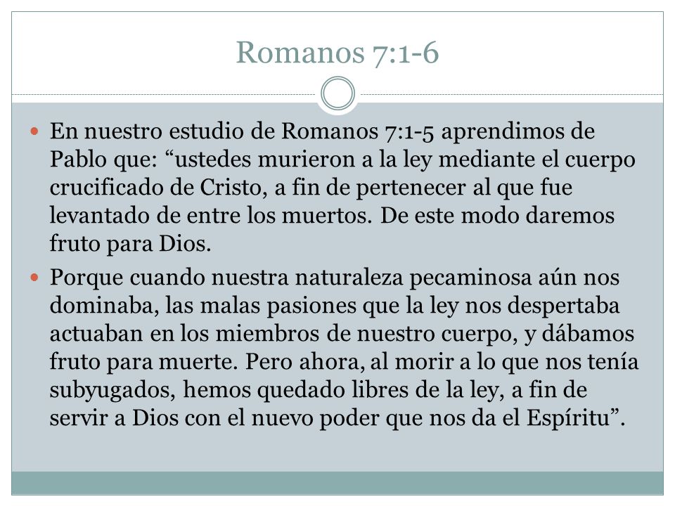 Romanos 7:7-25 LA VICTORIA SOBRE LA LEY DEL PECADO - ppt video online  descargar