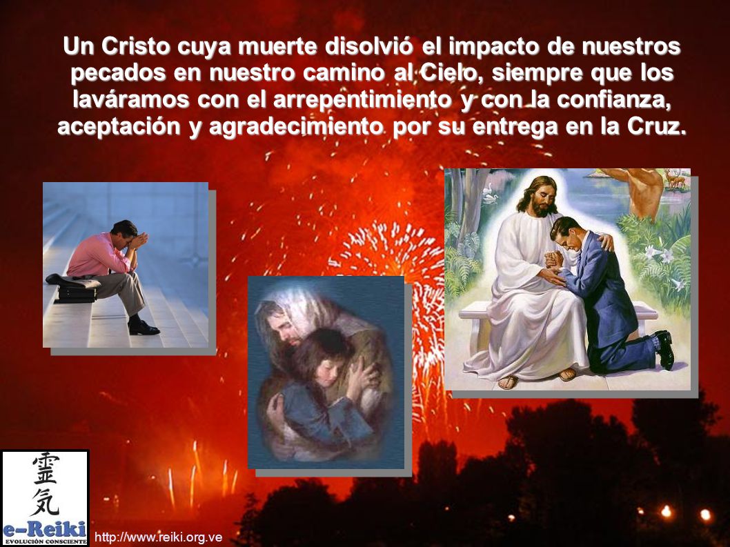 Un Cristo cuya muerte disolvió el impacto de nuestros pecados en nuestro camino al Cielo, siempre que los laváramos con el arrepentimiento y con la confianza, aceptación y agradecimiento por su entrega en la Cruz.
