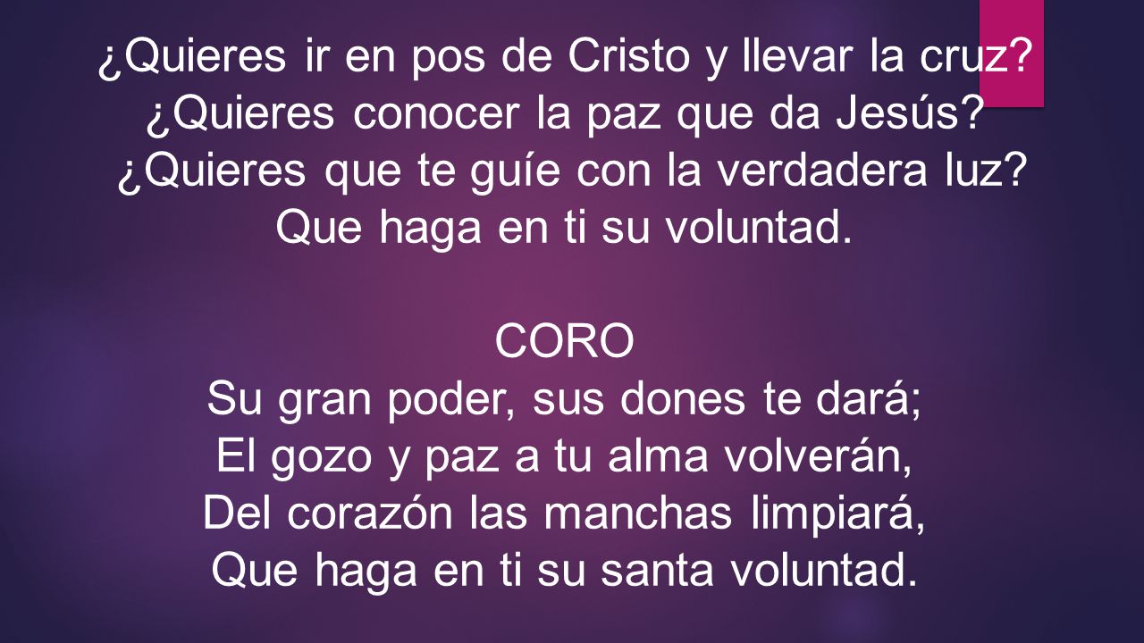 ¿Quieres ir en pos de Cristo y llevar la cruz