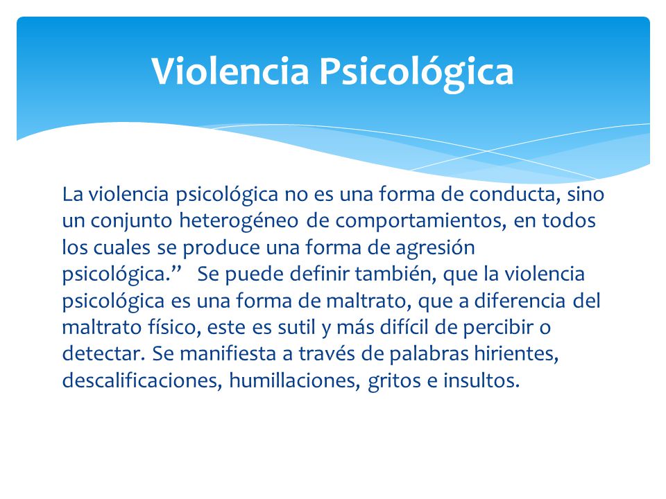 Violencia Psicológica