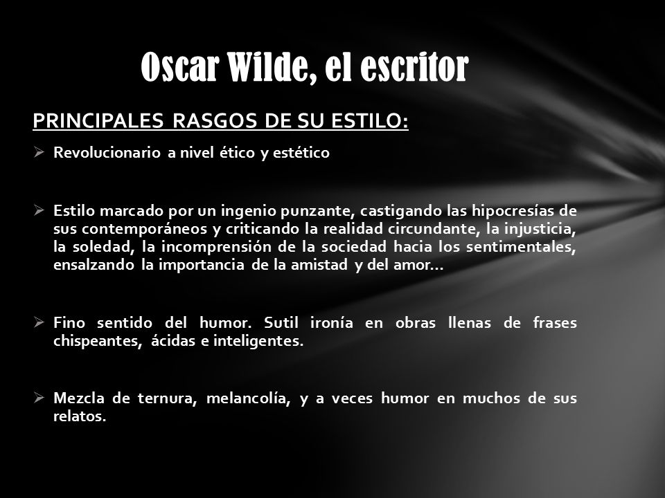Oscar Wilde, el escritor