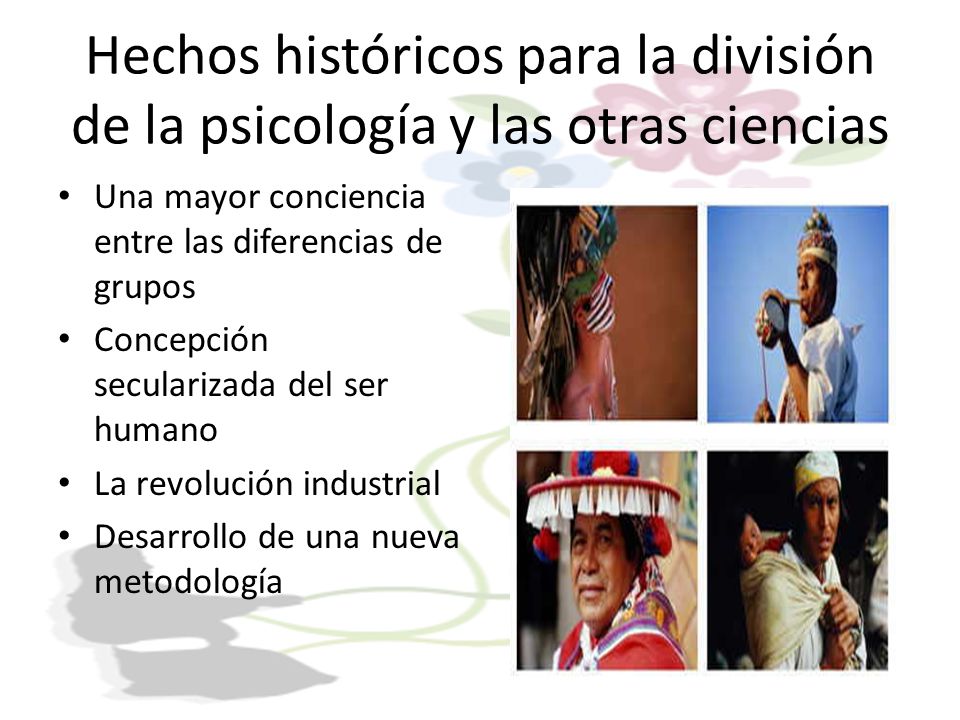 Hechos históricos para la división de la psicología y las otras ciencias