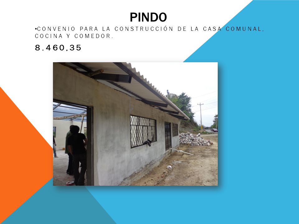 Pindo Convenio para la Construcción de la Casa comunal, cocina y comedor ,35