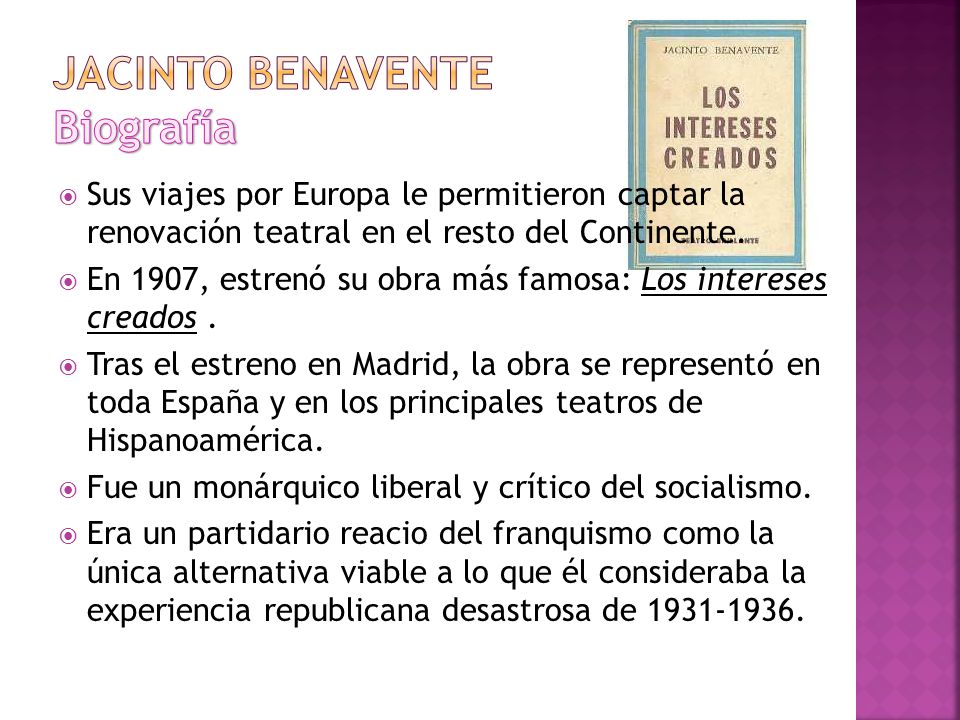 Jacinto Benavente Biografía