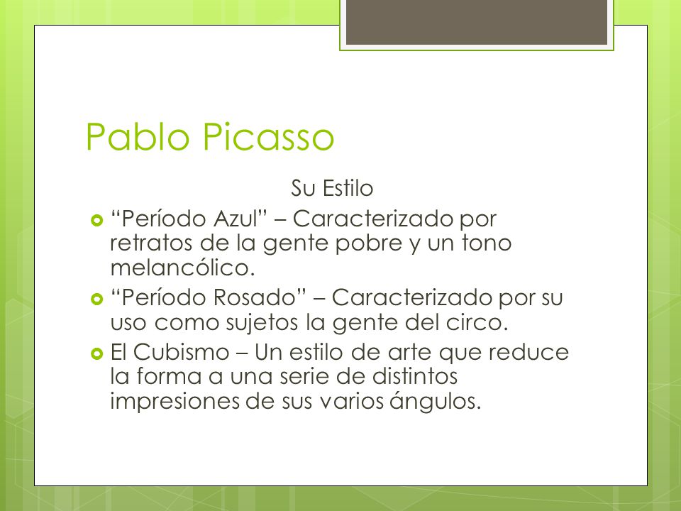 Pablo Picasso Su Estilo