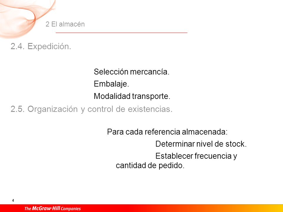 5 3. Tipos de almacenes. 5 5